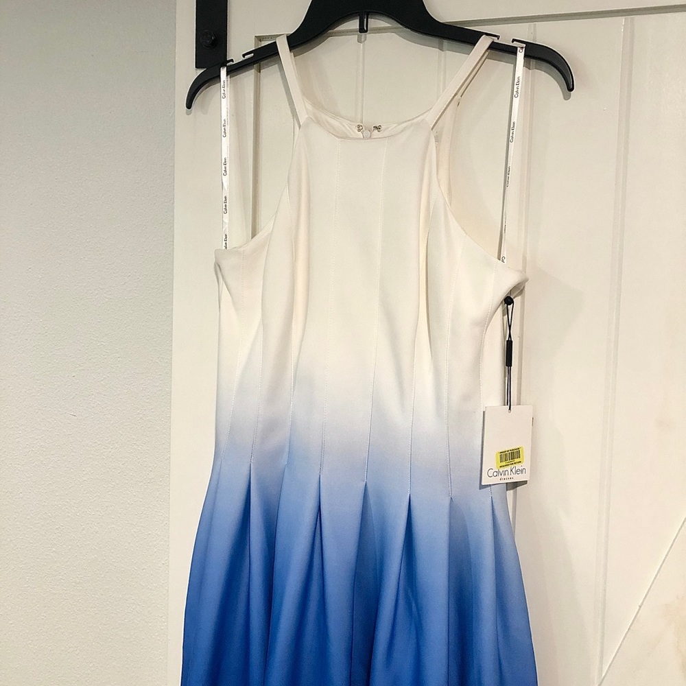 NWT Calvin Klein Ombre Halter Fit & Flare Dress Size S - Picture 5 of 5